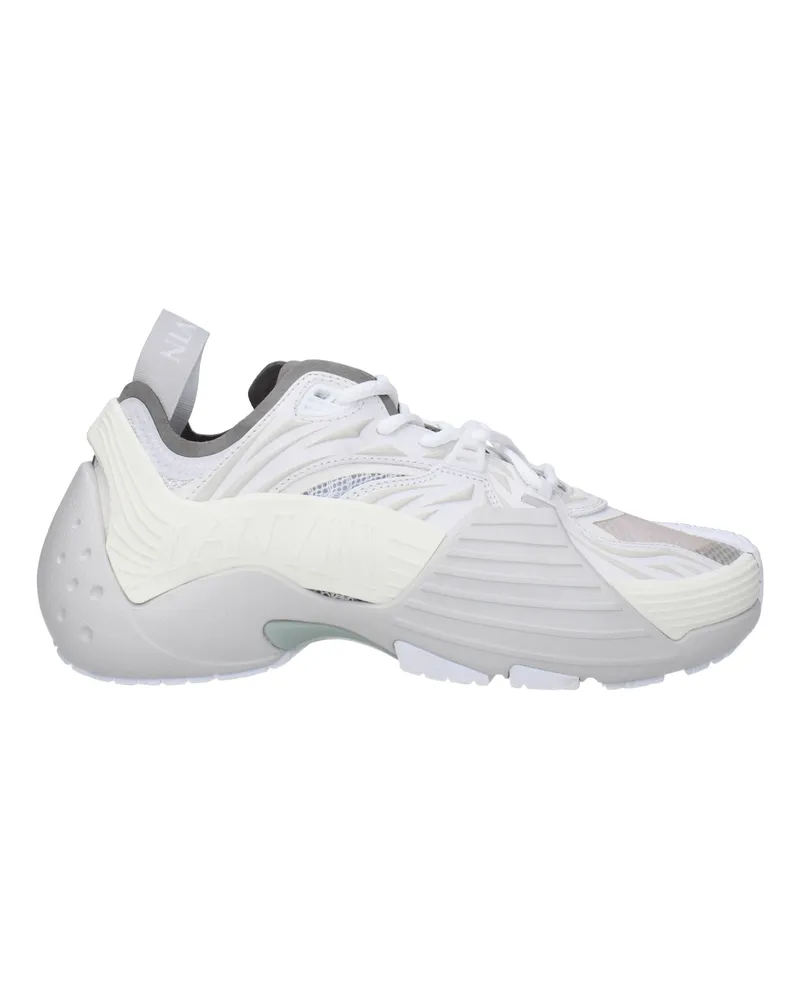 Lanvin Flash Damens Sneakers Weiß/Graues Leder -