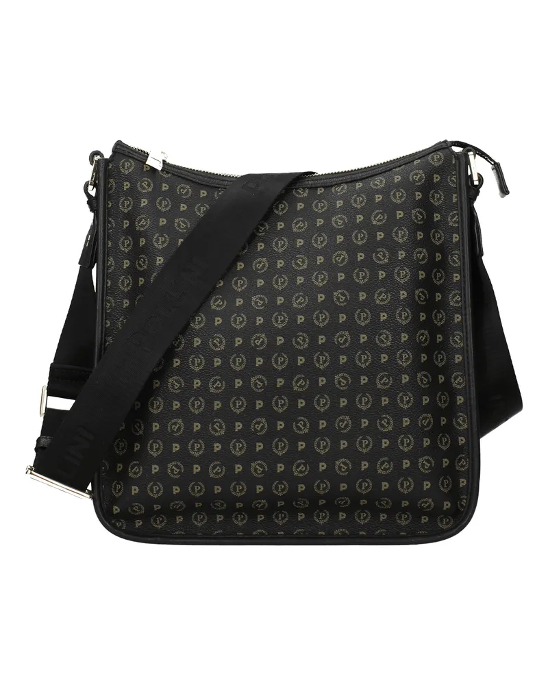 Pollini Damens Umhängetaschen PVC Schwarz/Schwarz -