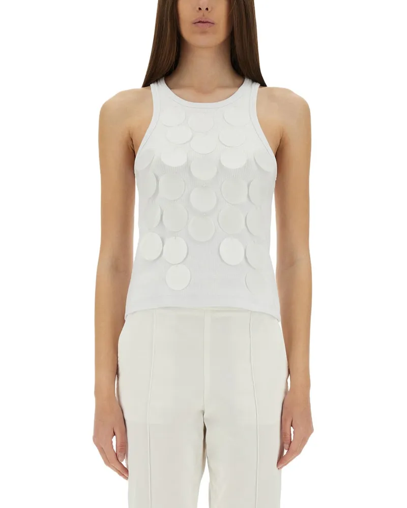 MSGM Baumwolltops White