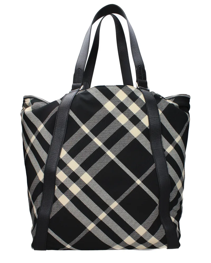 Burberry Herrens Umhängetaschen Stoff Schwarz/Beige -