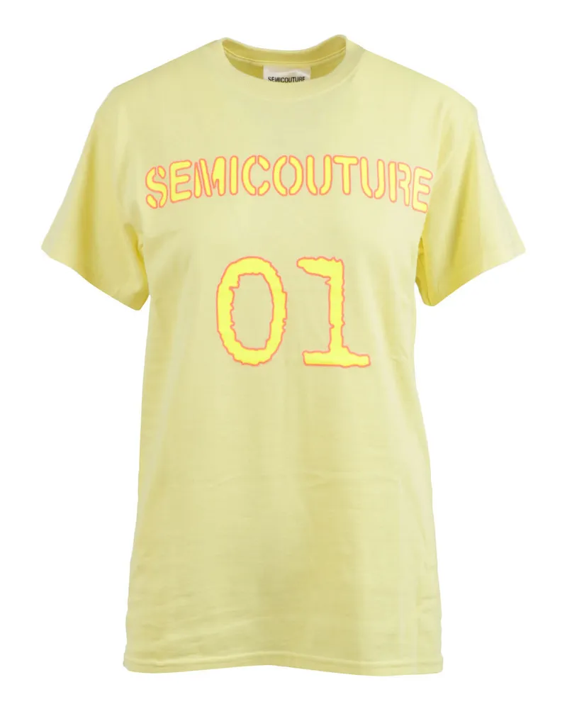 Semicouture T-Shirts und Polos Gelb Yellow