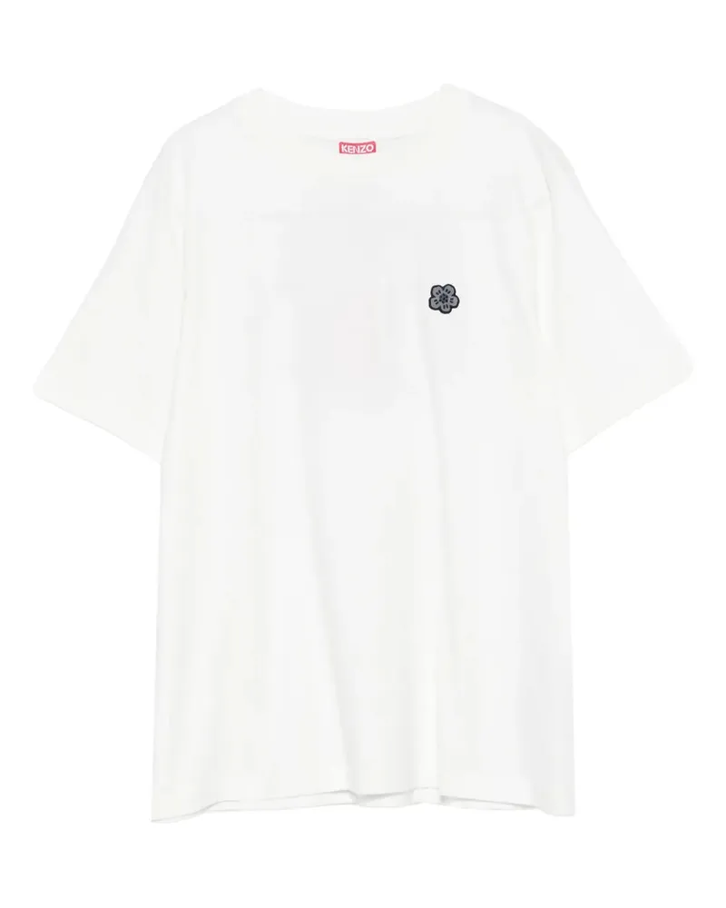 Kenzo Boke Blume Blume verschönerte Baumwoll -T -Shirt Off