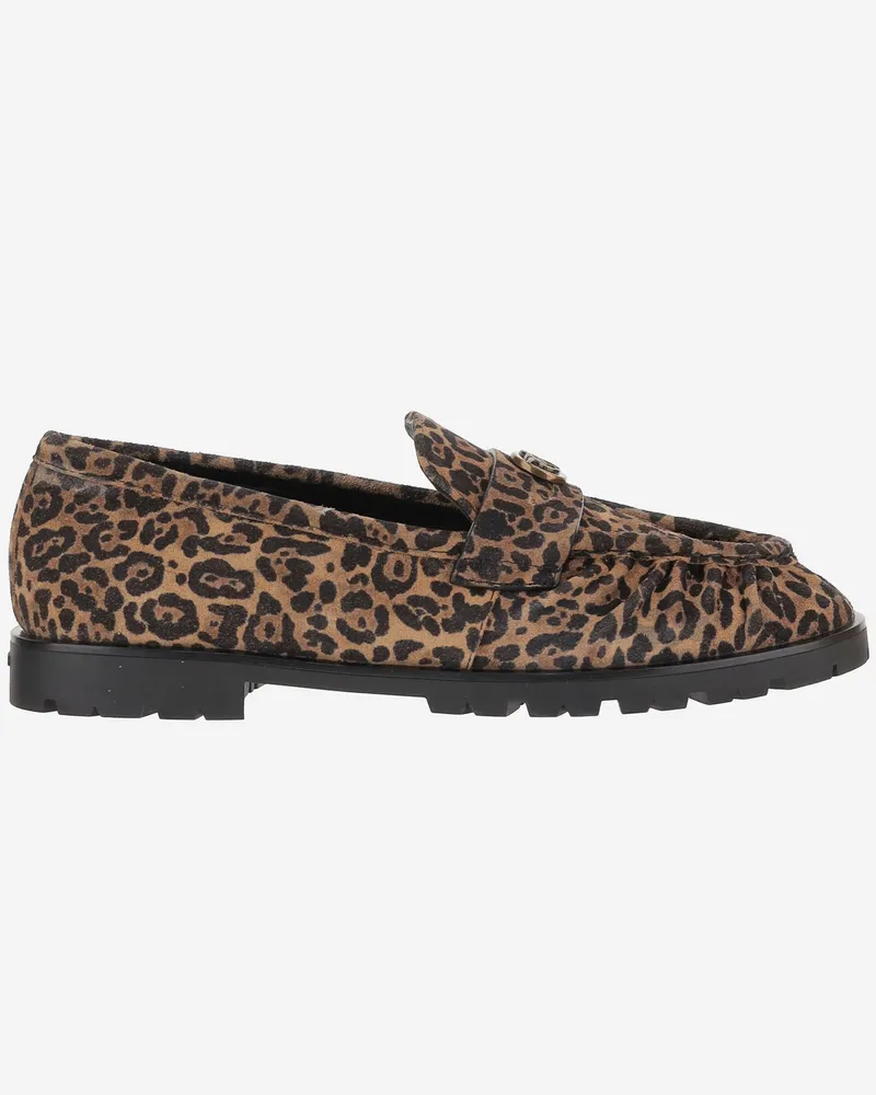 Pinko Nora 01 Ponyskin Loafers Red