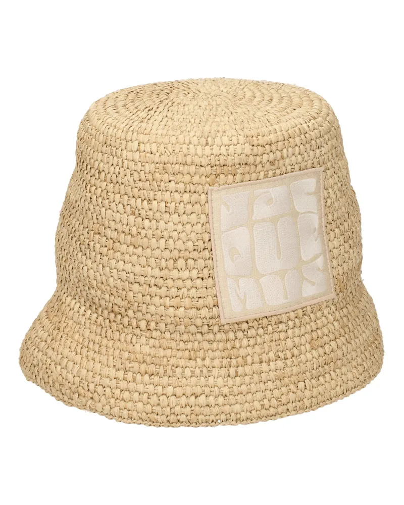Jacquemus Herrens Hut Rafia Beige -