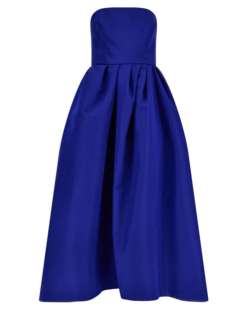 Carolina Herrera New York Seidenkleid Blue