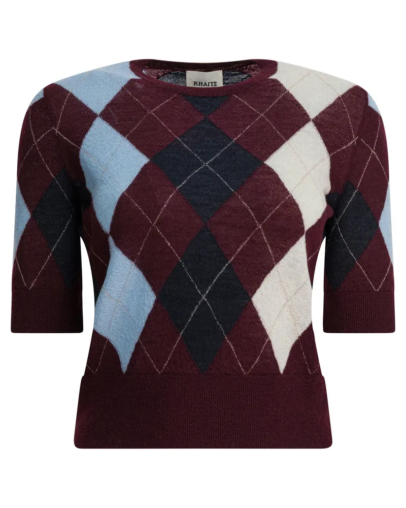 KHAITE Anders“ Pullover aus Kaschmir und Mohair Bordeaux