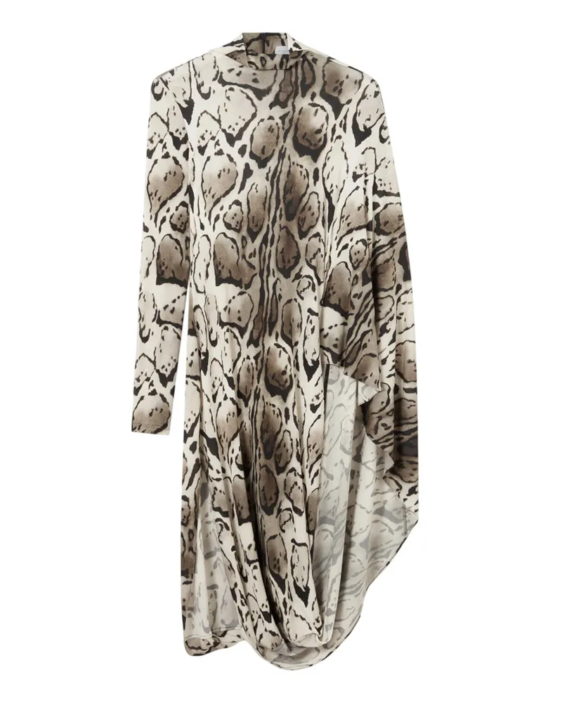 Stella McCartney drapiertes Midikleid mit Leopardenmuster 1180