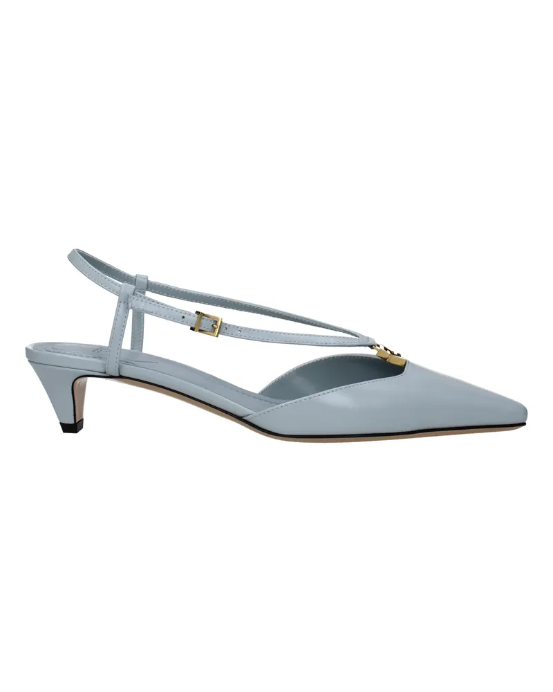 Fendi Sandalen falten Frau himmlisches Leder/Pulver -