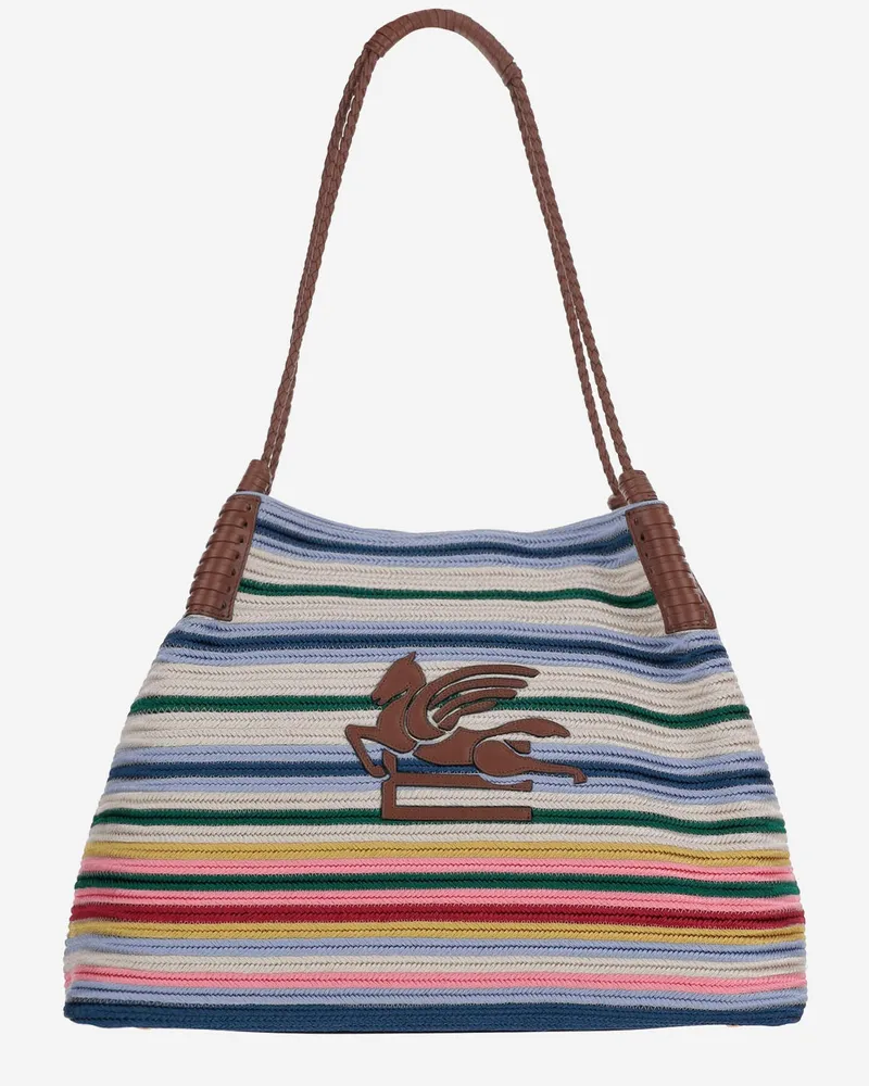 Etro Libra Medium Stoffeinkaufstasche Red