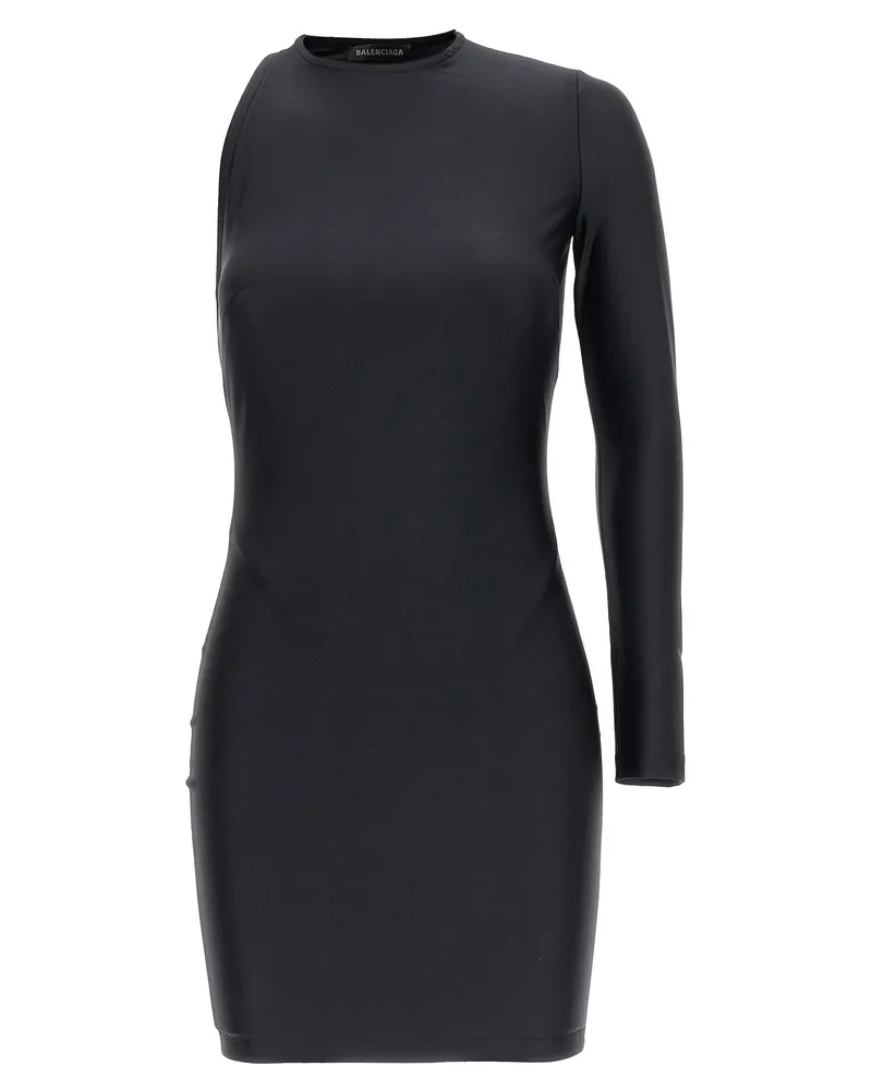 Balenciaga schnitt ein Schulterkleid aus Black