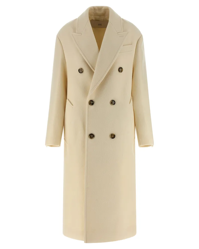 AMI Paris Doppelbrustmantel White