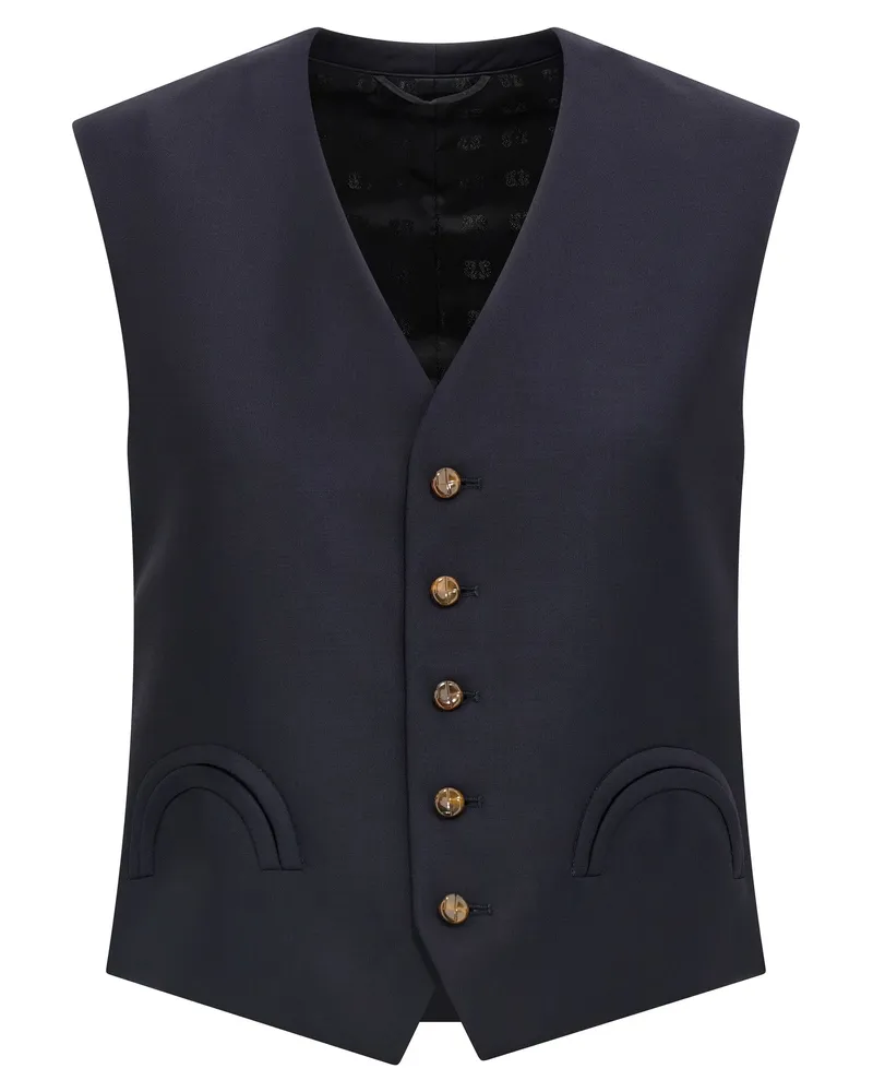 Blazé Milano Blazé Milano 'First Class Feral' Weste Blue