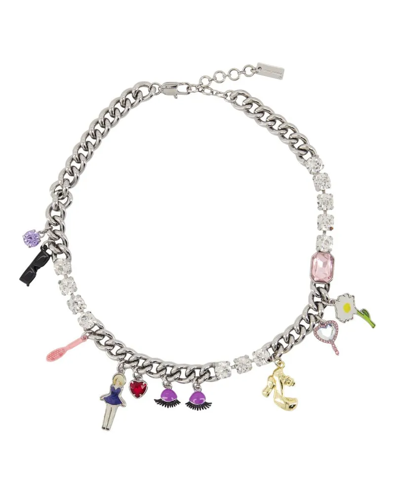 Marc Jacobs Puppenhaus Charme Halskette  Metall Silber Silber