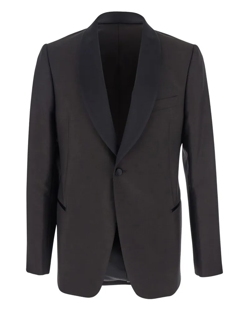 Emporio Armani Wolle Single Breasted Jacke Brown