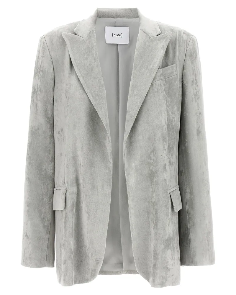 NUDE Velvet Blazer Grau