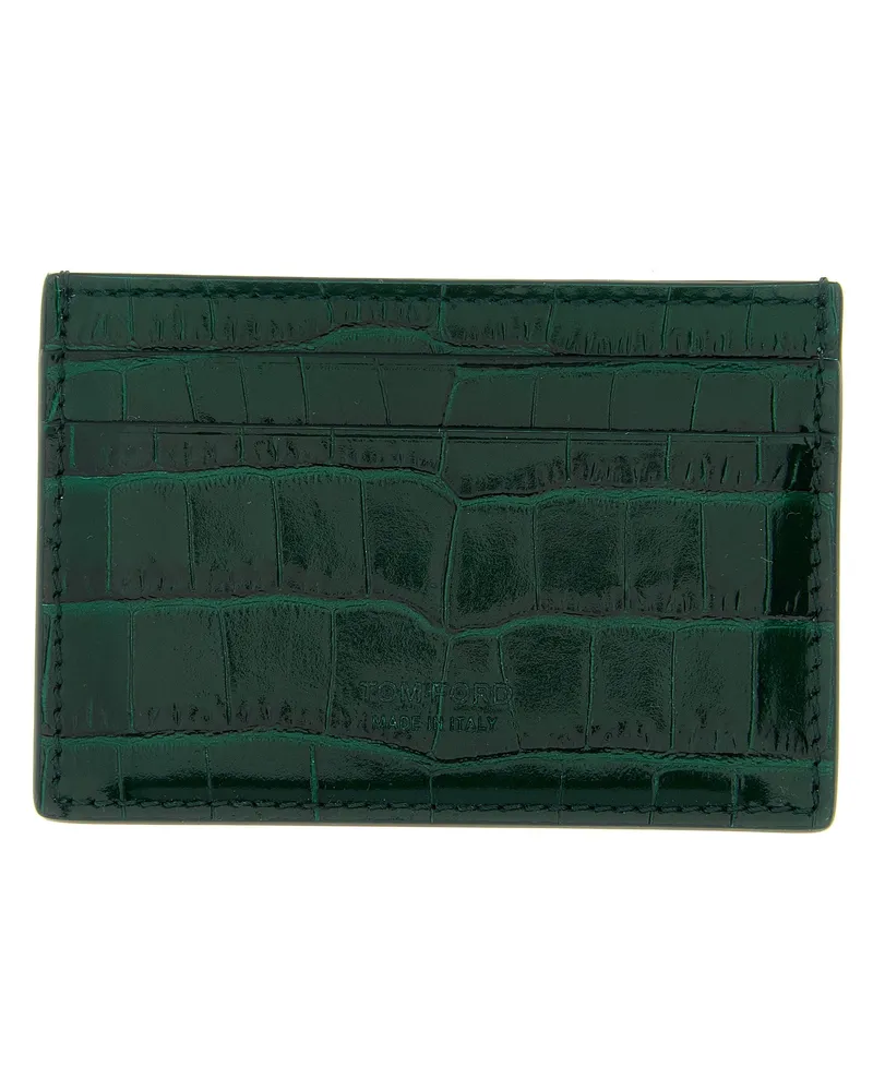 Tom Ford Crocodile Lederkartenhalter Green