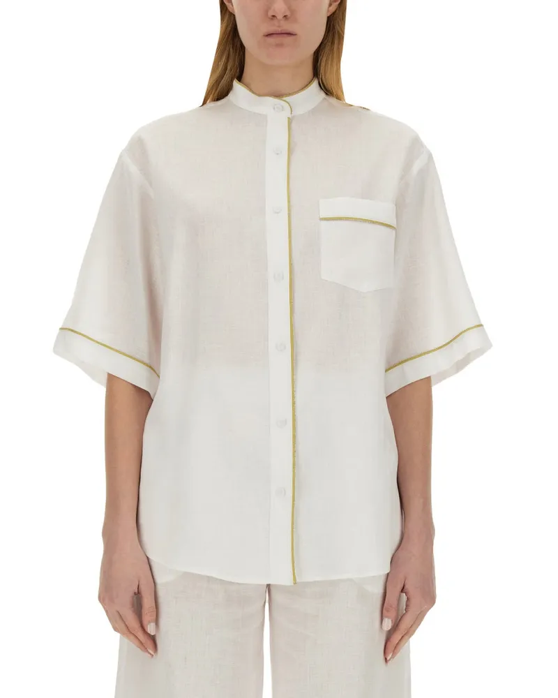 Fabiana Filippi Leinenhemd White
