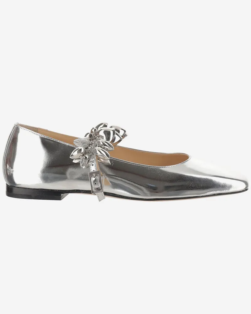 Mach & Mach Low Shoe mit metallischer Dekoration Silver