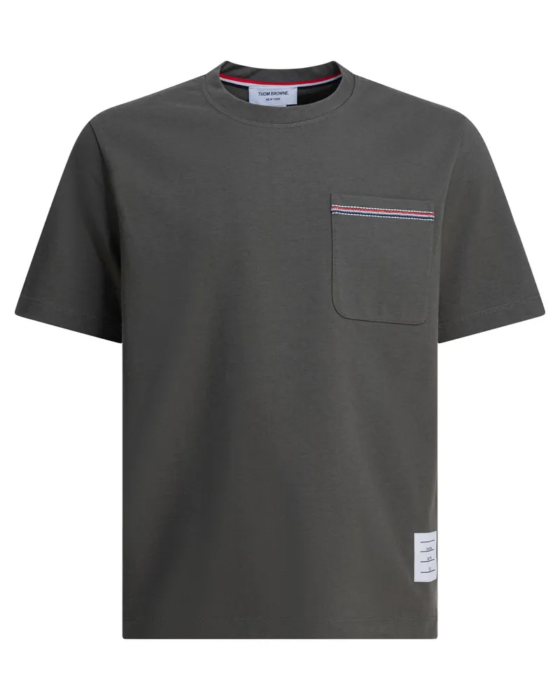 Thom Browne T-Shirt mit Tasche Green