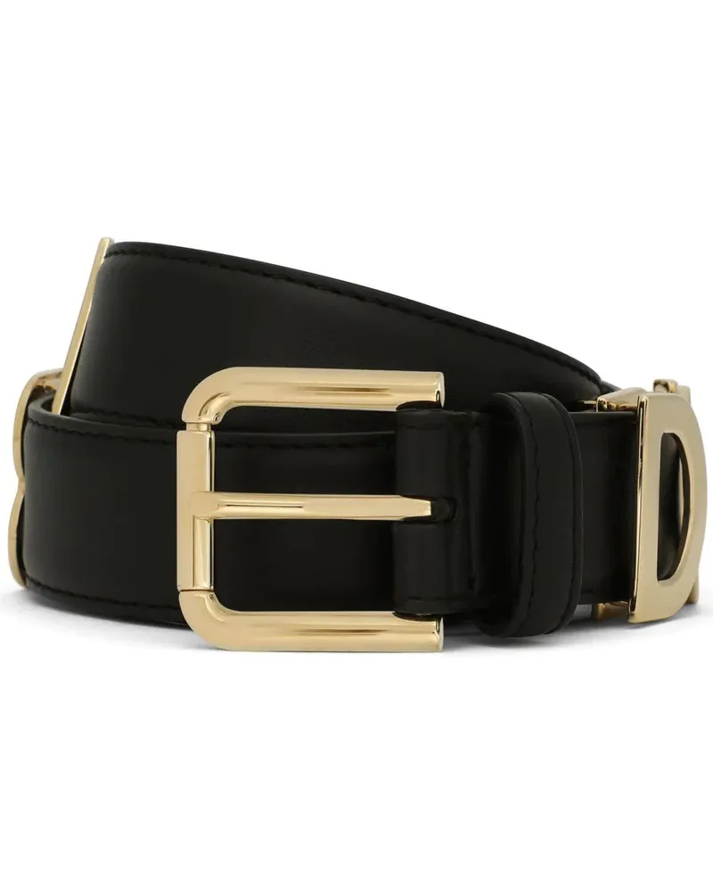 Dolce & Gabbana Cintura Con Placca Logo Black