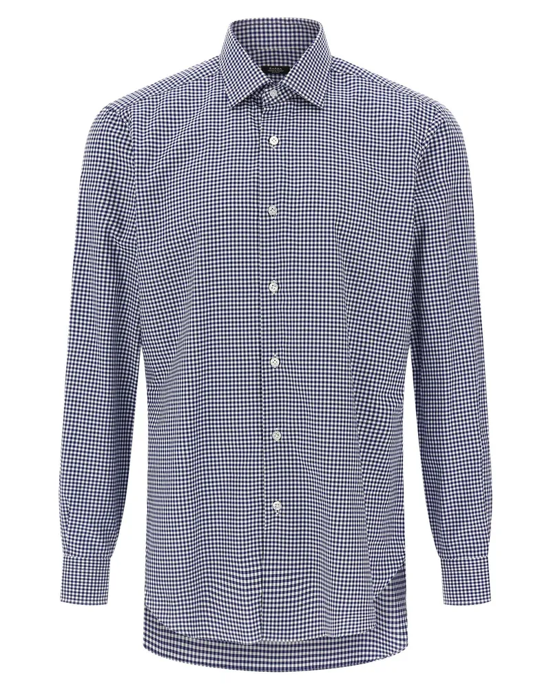 BARBA Vichy -Hemd Blue