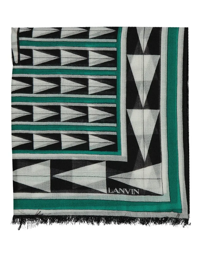 Lanvin Wollschal Grün
