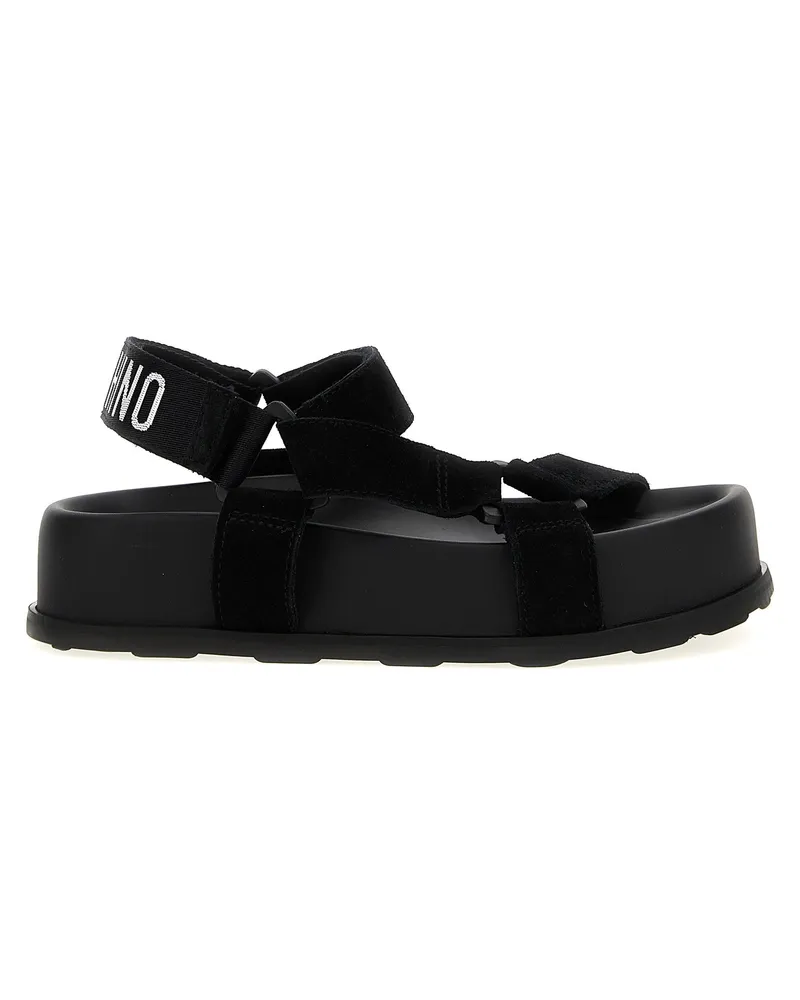 Moschino Wildleder Sandalen Black