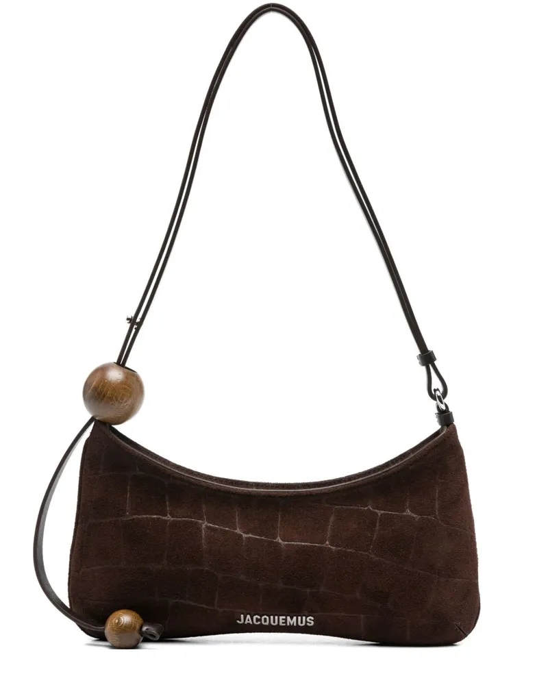 Jacquemus le Bisou Perle Umhängetasche Brown