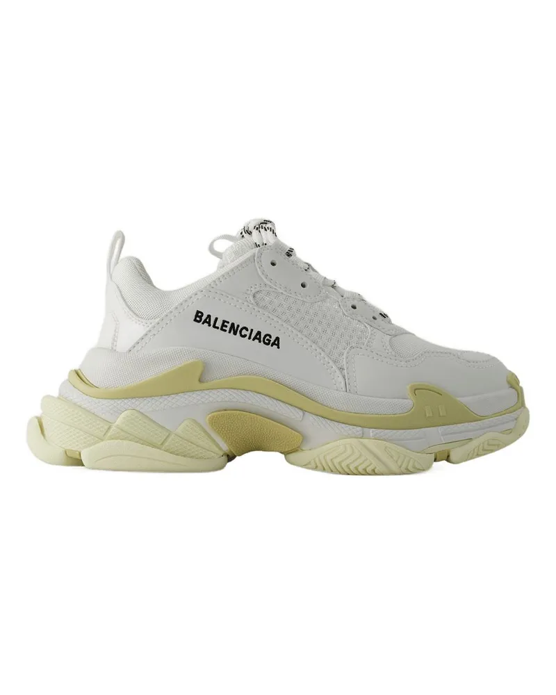 Balenciaga Verdreifachen S Turnschuhe  Leder frei Weiß White
