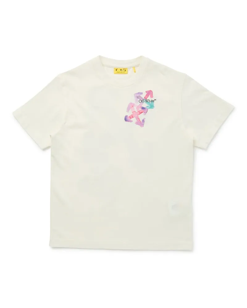 OFF-WHITE Spray" Logo T -Shirt White