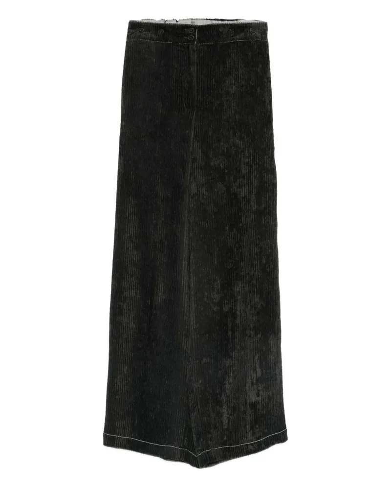 ALYSI Samthose mit weitem Bein Black