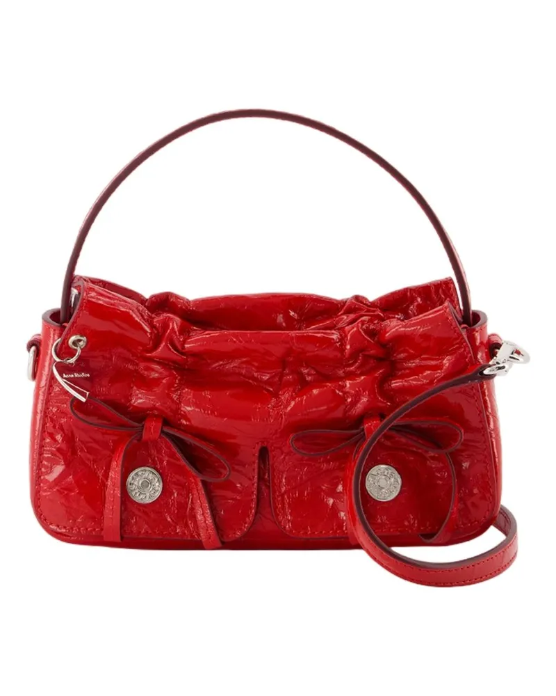 Acne Studios Multipocket Micro Crossbody  Leder Rot Rot