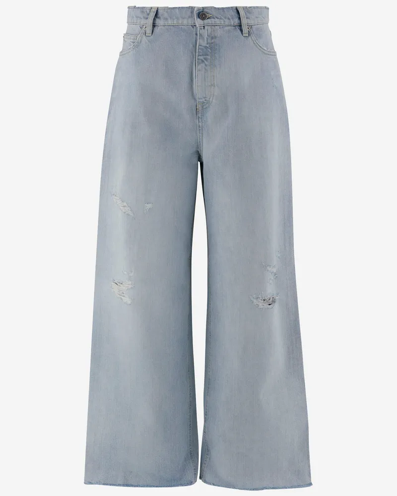 Golden Goose Golden Gans Baumwollpalazzo Hosen Light