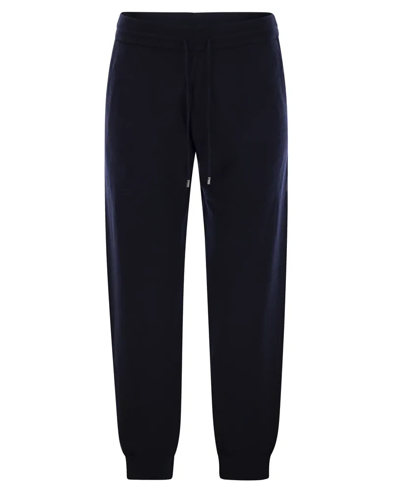 MC2 Saint Barth Merino Woll Strickhose Blue