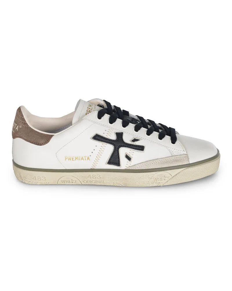 Premiata Premata -Turnschuhe aus Leder White