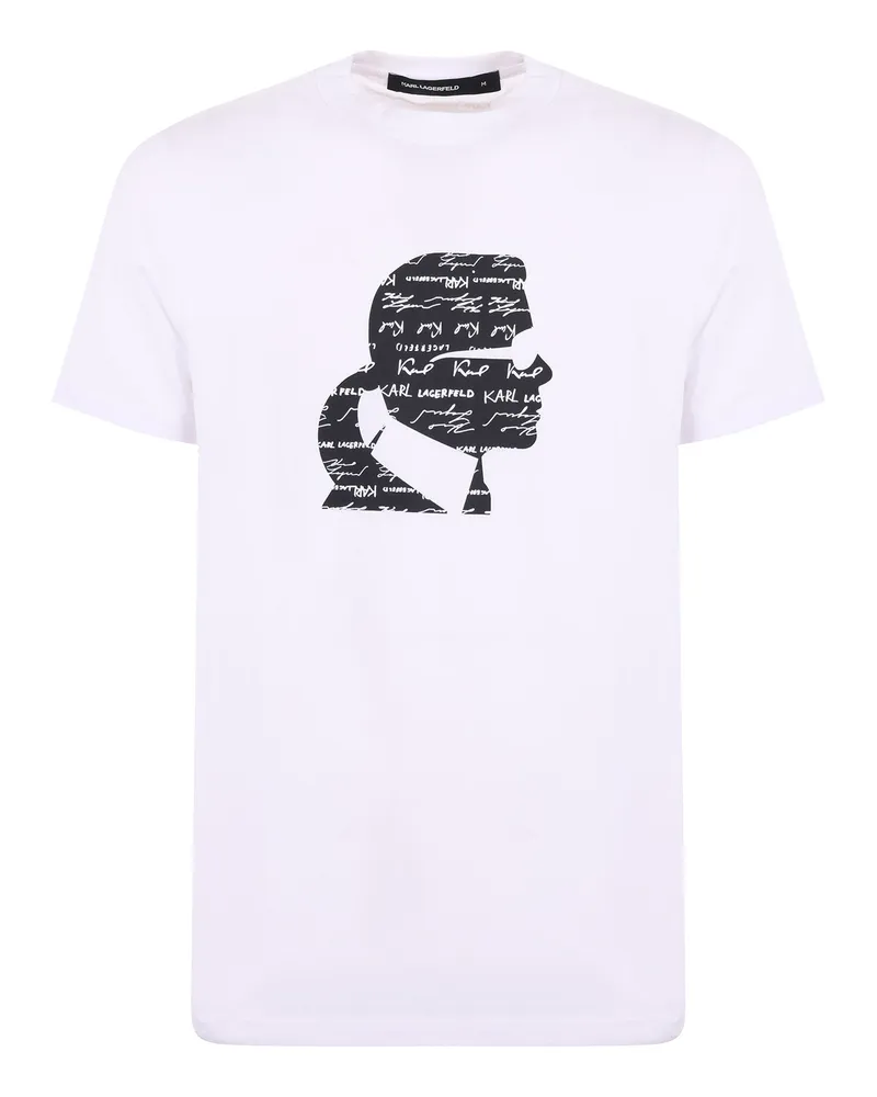 Karl Lagerfeld Stretch Cotton T -Shirt White