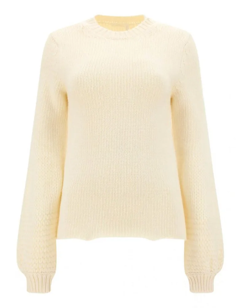 Chloé C bloß und Wollpullover Weiß