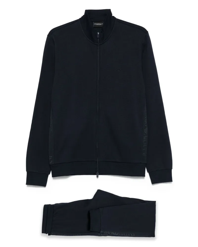 Emporio Armani Cotton Blend Tracksuit Blue