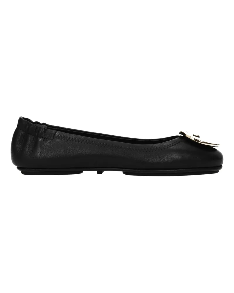 Tory Burch Minnie Ballerinas Damens Schwarzes Leder -