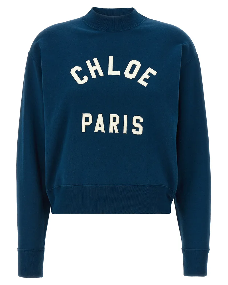 Chloé Logo Sweatshirt Blue