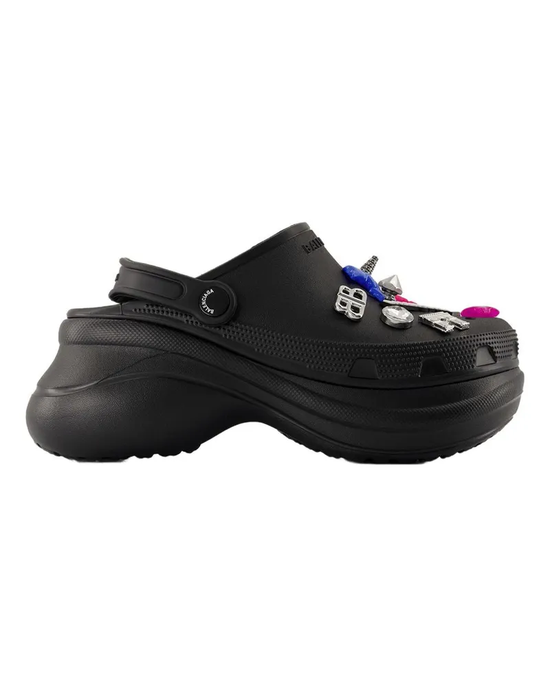 Balenciaga Crocs Mules  Synthetic Schwarz Black