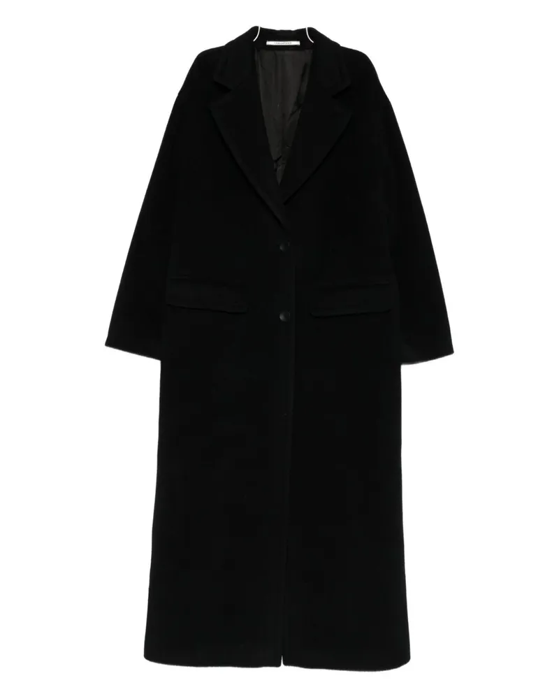 Tagliatore Einreihiger Mantel aus -Wolle Black