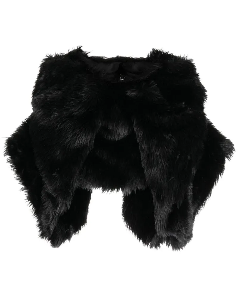 Comme des Garçons Comme des Garcons Faux Fell Cropped Jacke Black