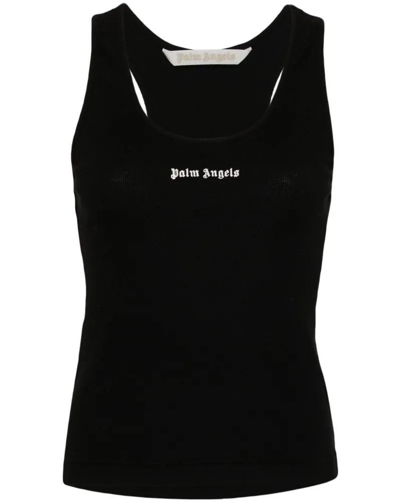 Palm Angels Logo Rippen -Tanktoper Black