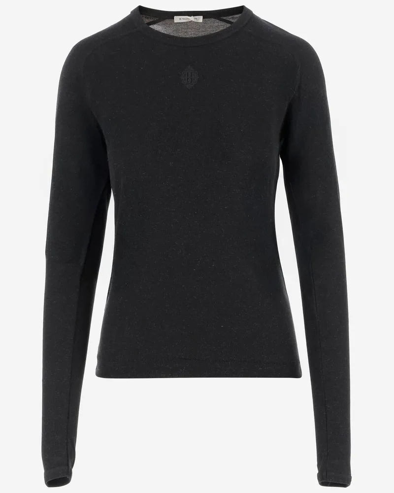 By Malene Birger Von Malene Birger Lyocell und Bio -Hanf Crew Neck Trikot Black