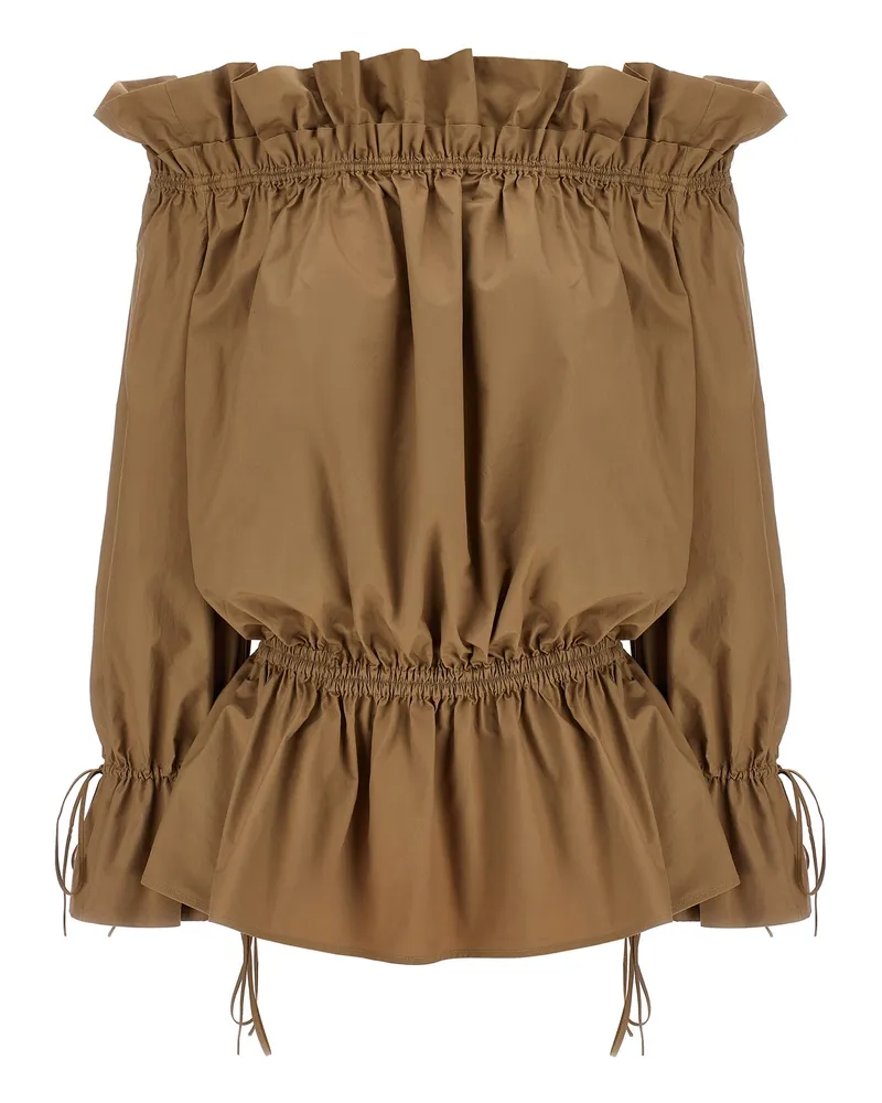 Saint Laurent Lockenkleid Beige