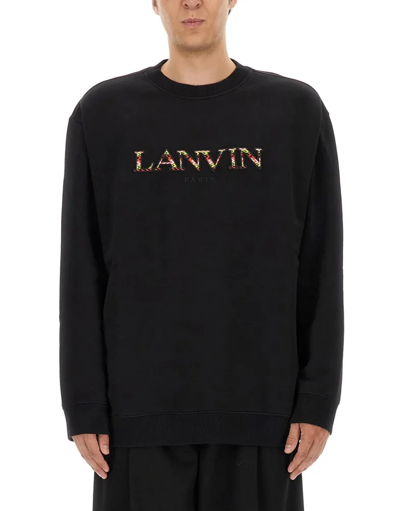 Lanvin Sweatshirt mit Logo Black