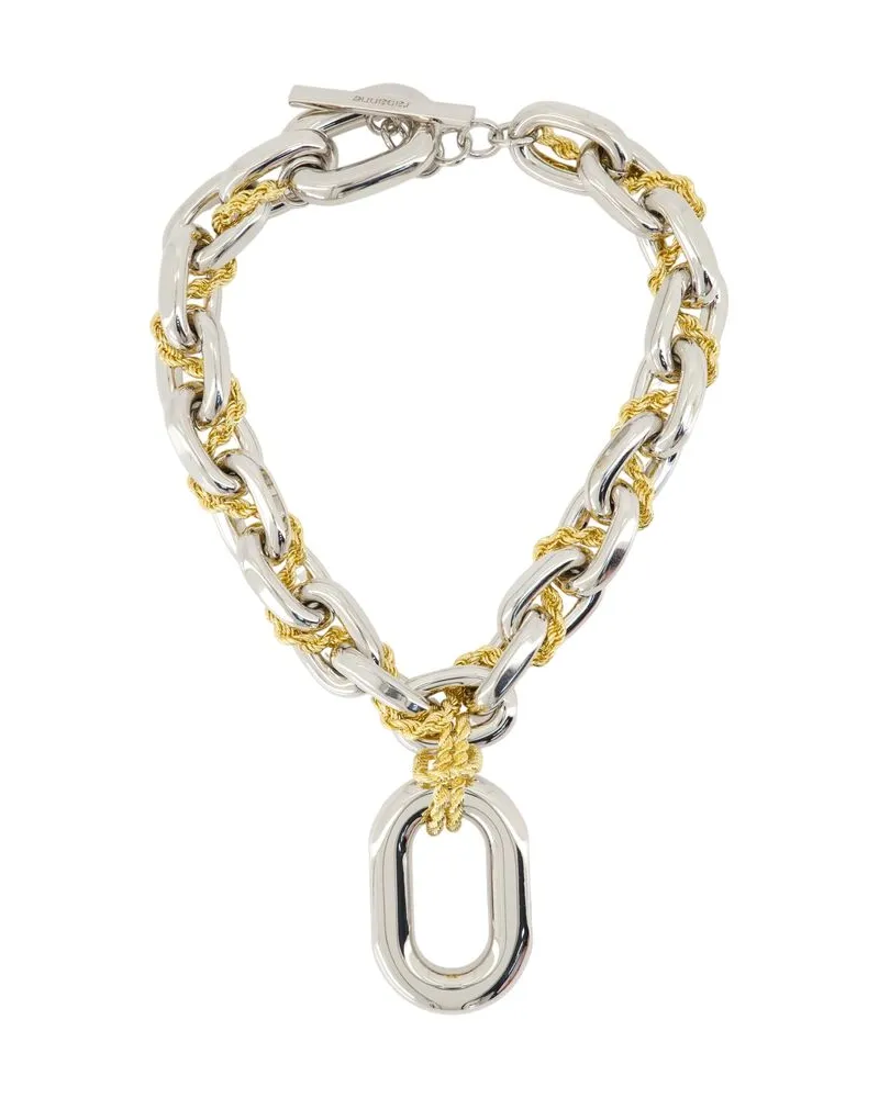 Paco Rabanne Halskette  Aluminium Silber/Gold Silber