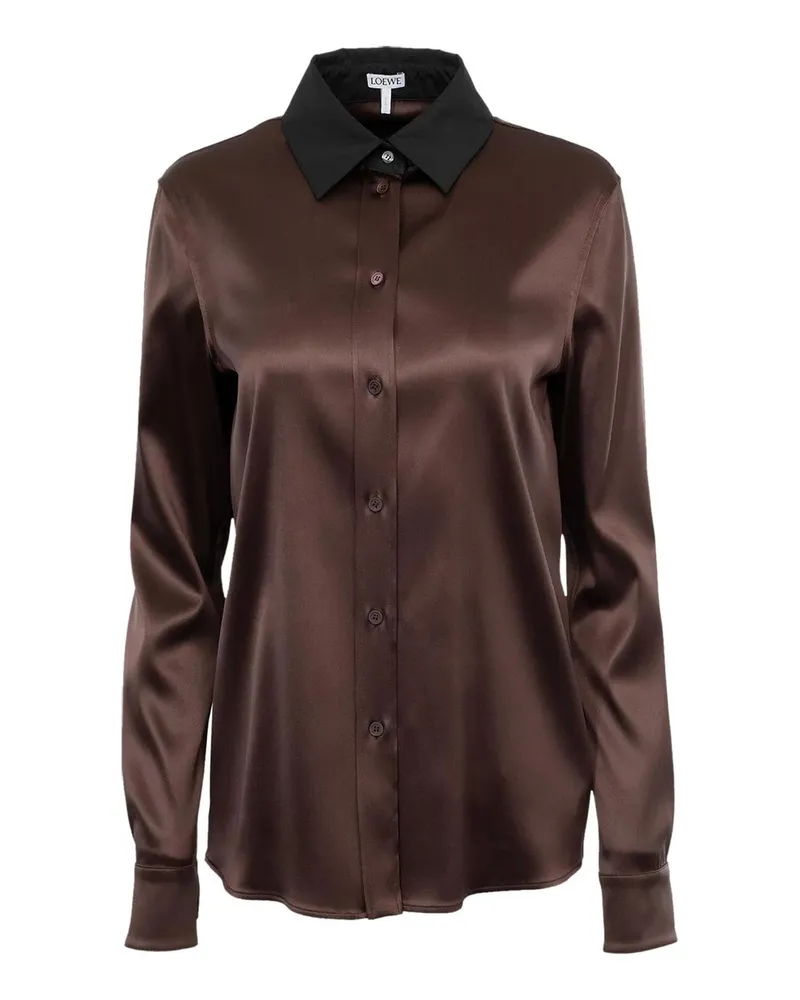 Loewe Seidenhemd Brown
