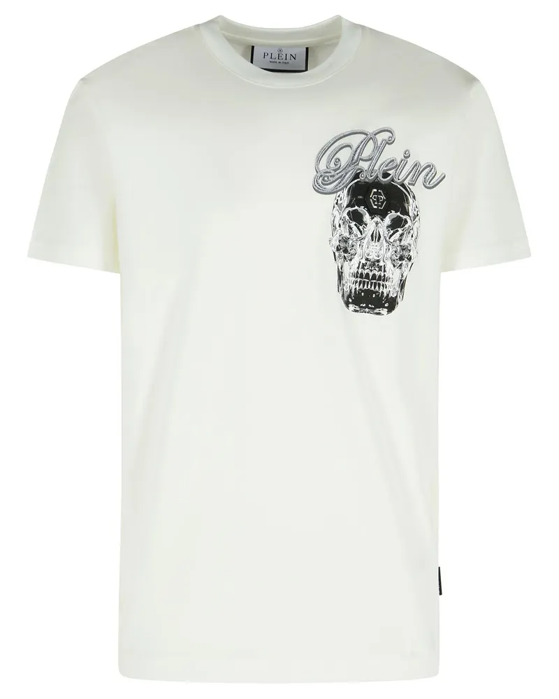 Philipp Plein weiße Baumwoll -T -Shirt White